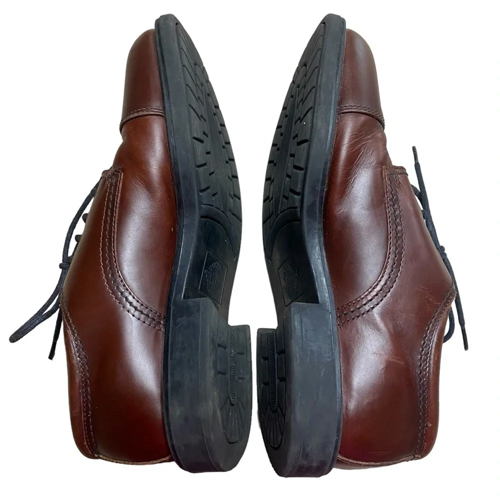 Dockers Brown Leather Lace Up Oxford Dress Shoes Size 8.5